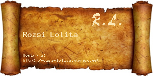 Rozsi Lolita névjegykártya